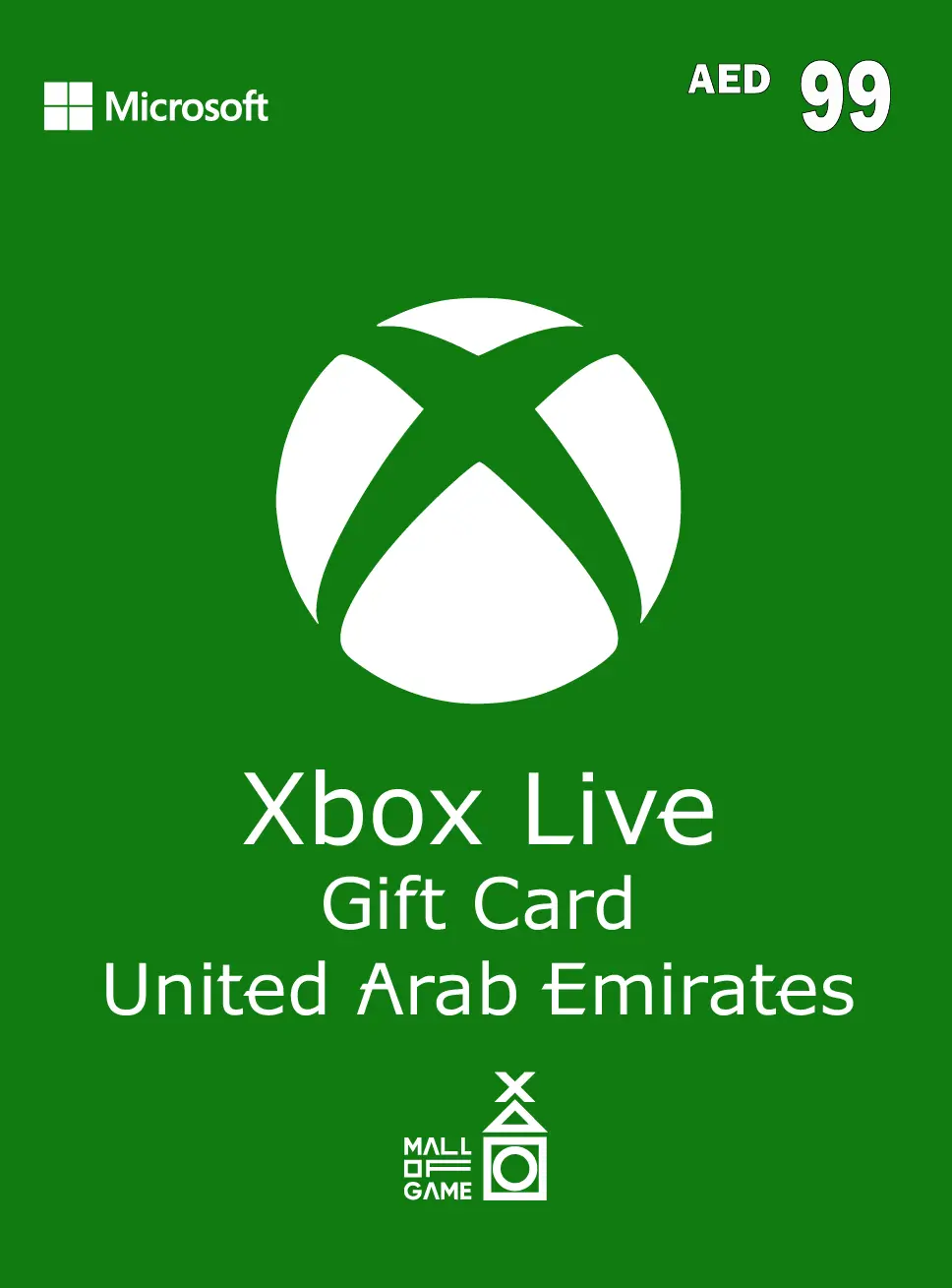 Xbox Live Gift Card Arab Emirates - 99 AED